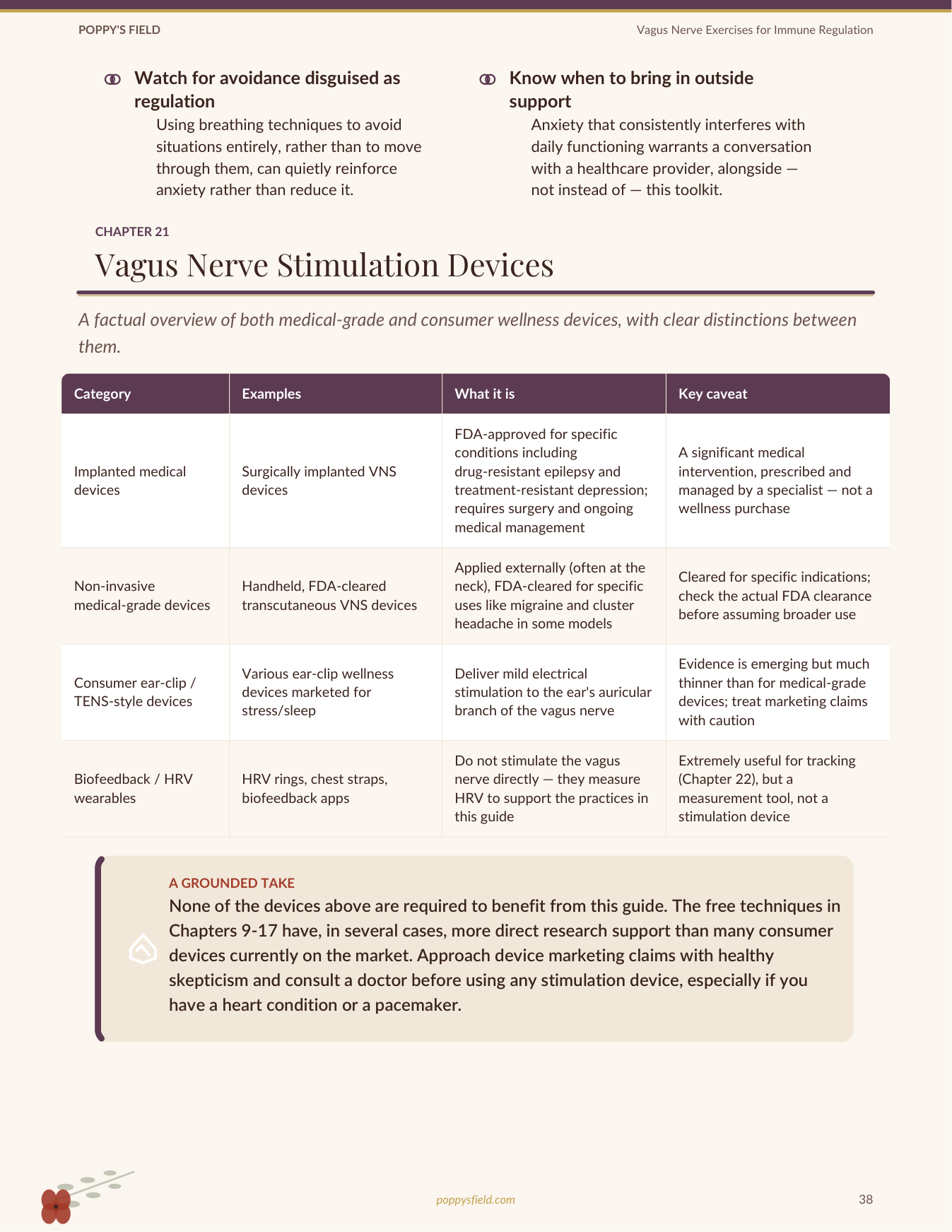 Vagus Nerve Exercises for Immune Regulation | Somatic Breathwork Guide Autoimmune Healing | Instant Download — Poppy's Field (preview 4)