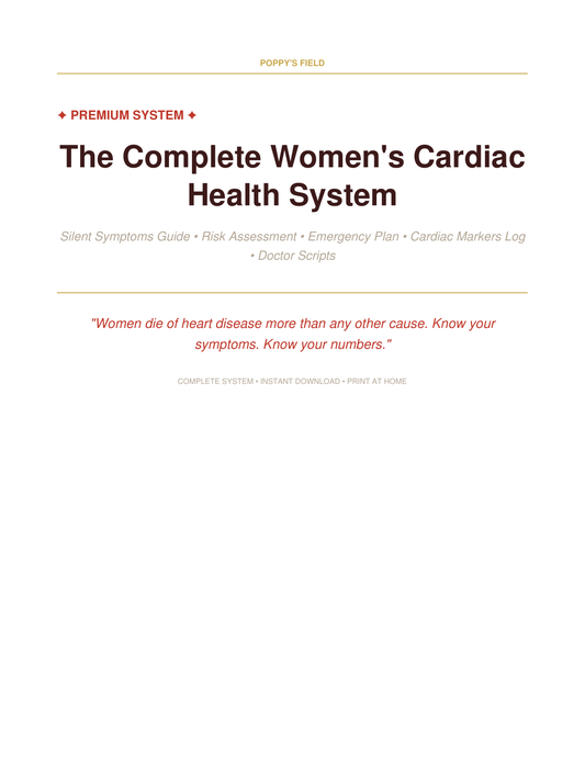 The Complete Women's Cardiac Health System — Poppy's Field (preview page 1)