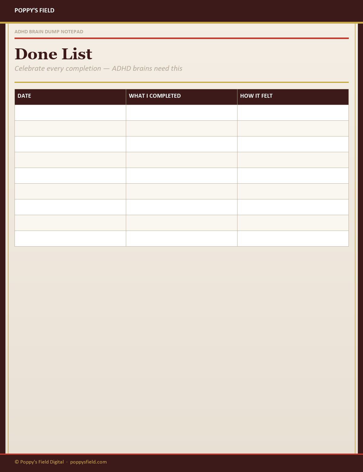 ADHD Brain Dump Notepad | 30 Dump Sheets Mind Map Priority Filter | Neurodivergent Women | Instant Download