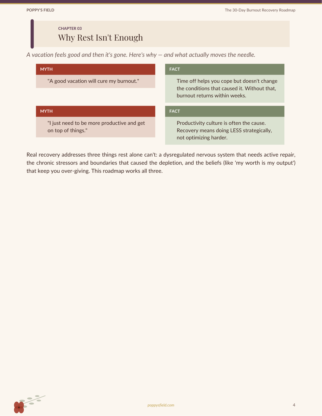 The Complete Burnout Recovery System — Poppy's Field (preview 5)