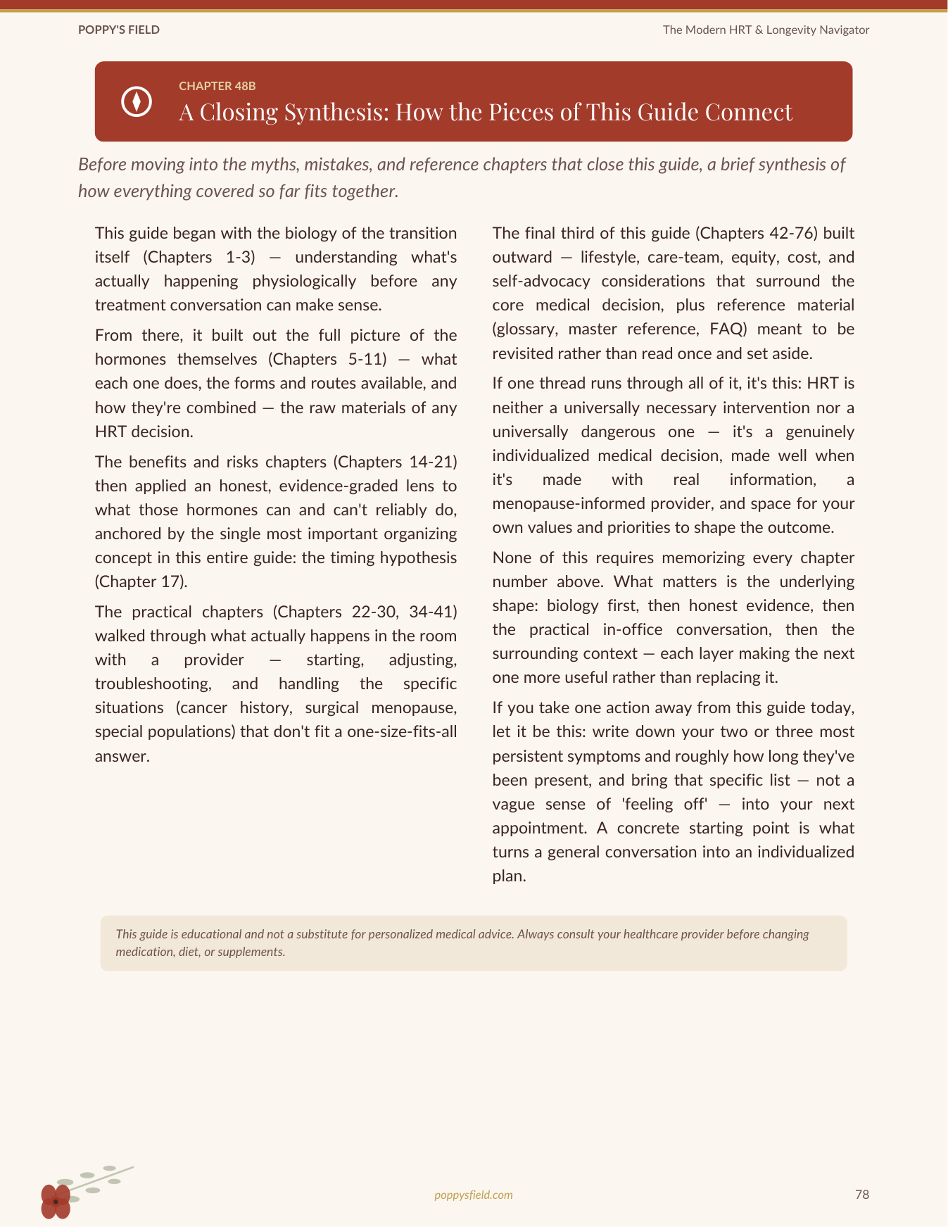 The Modern HRT & Longevity Navigator — Poppy's Field (preview 4)