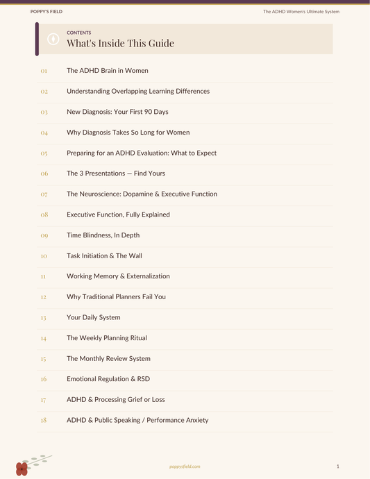 ADHD Women's Ultimate Planner Bundle — Poppy's Field (preview 1)