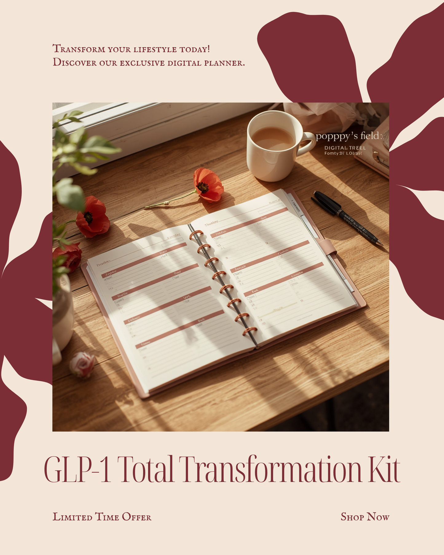 GLP-1 Total Transformation Kit lifestyle preview - Poppy's Field