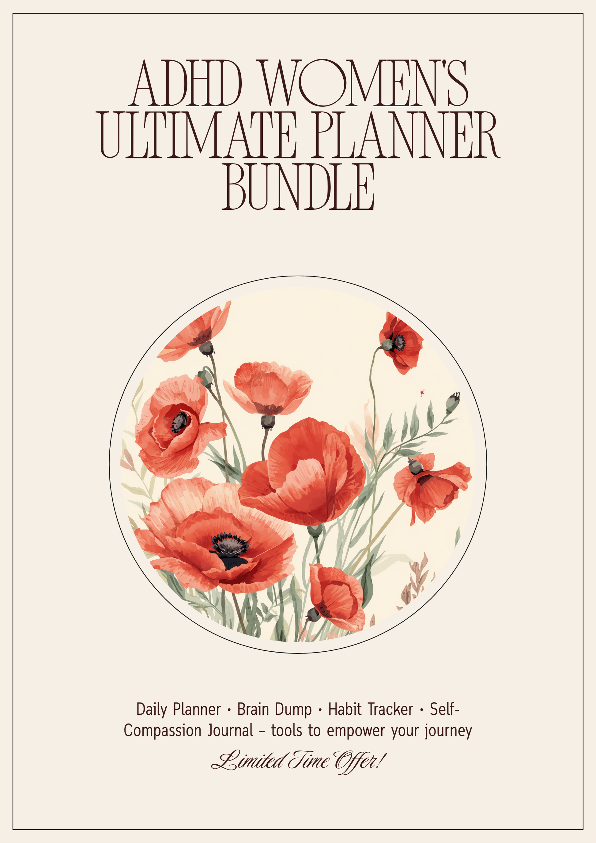 ADHD Women's Ultimate Planner Bundle - Premium Bundle by Poppy's Field