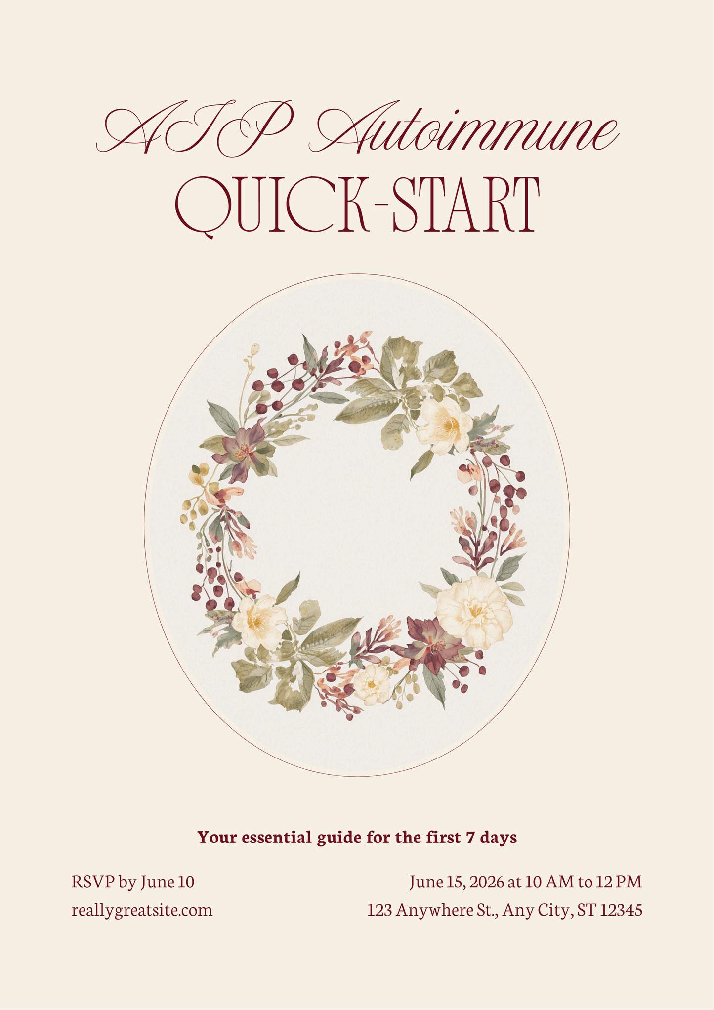 AIP Quick-Start Cheat Sheet - Autoimmune Protocol Phase 1 Food List - Poppys Field