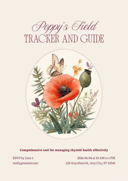 Thyroid Health Tracker and Guide - Lab Results Symptom Log - Poppys Field