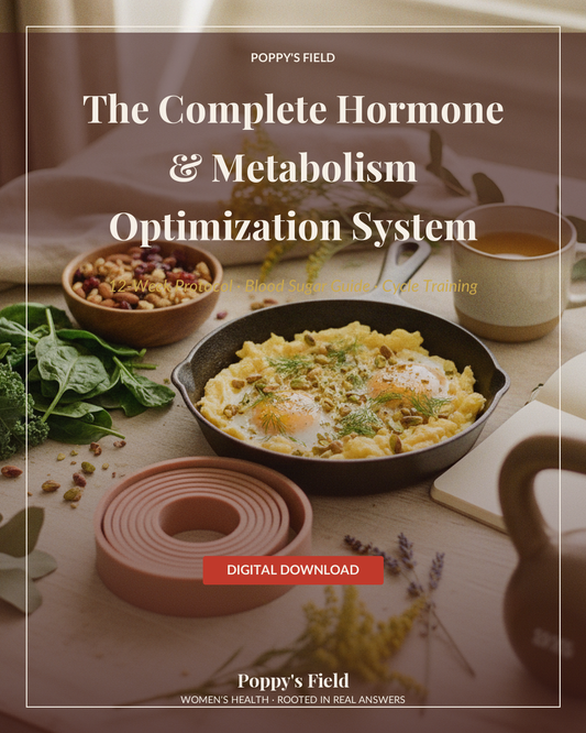 The Complete Hormone & Metabolism Optimization System — Poppy's Field (hero)