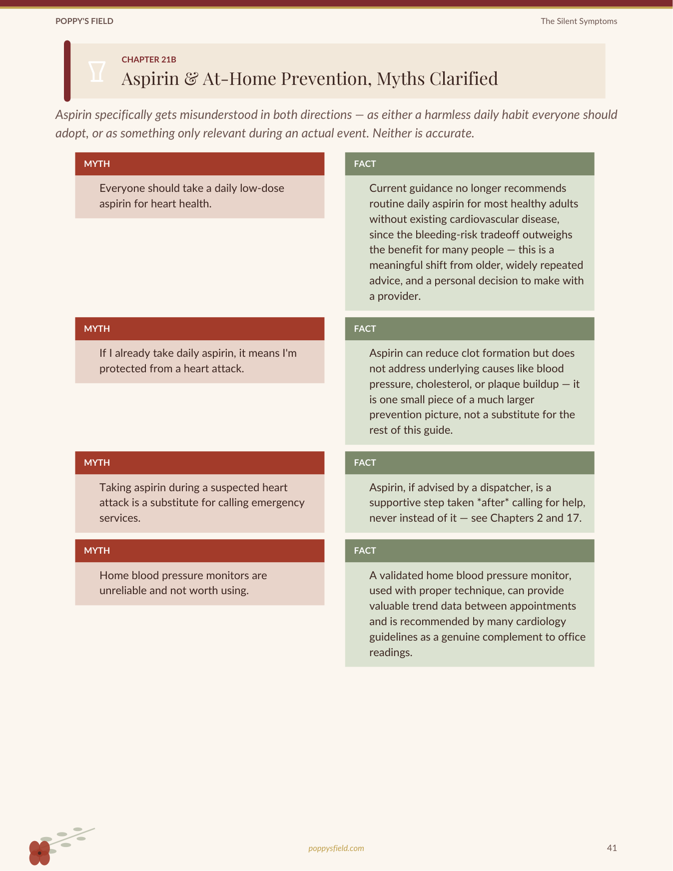 The Silent Symptoms | Women's Guide to Non-Traditional Heart Attack Signs | Cardiac Health Toolkit | Instant Download — Poppy's Field (preview 4)