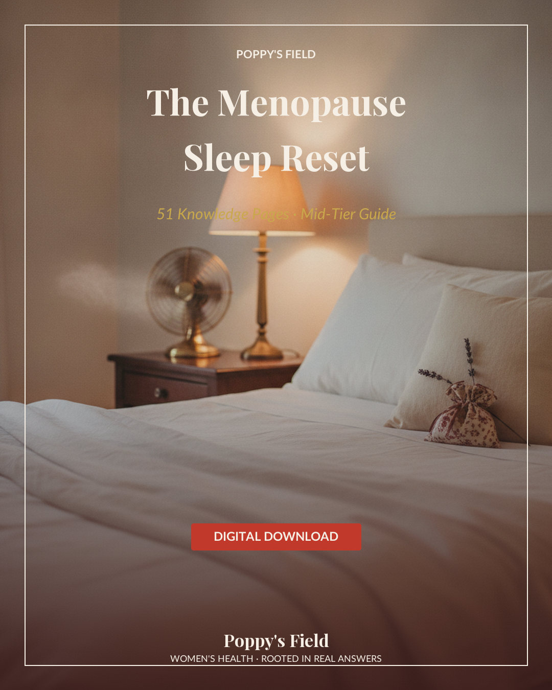 Menopause Sleep Log & Reset Journal | 60-Day Sleep Tracker | Night Sweats Hot Flashes | Instant Download — Poppy's Field (cover)
