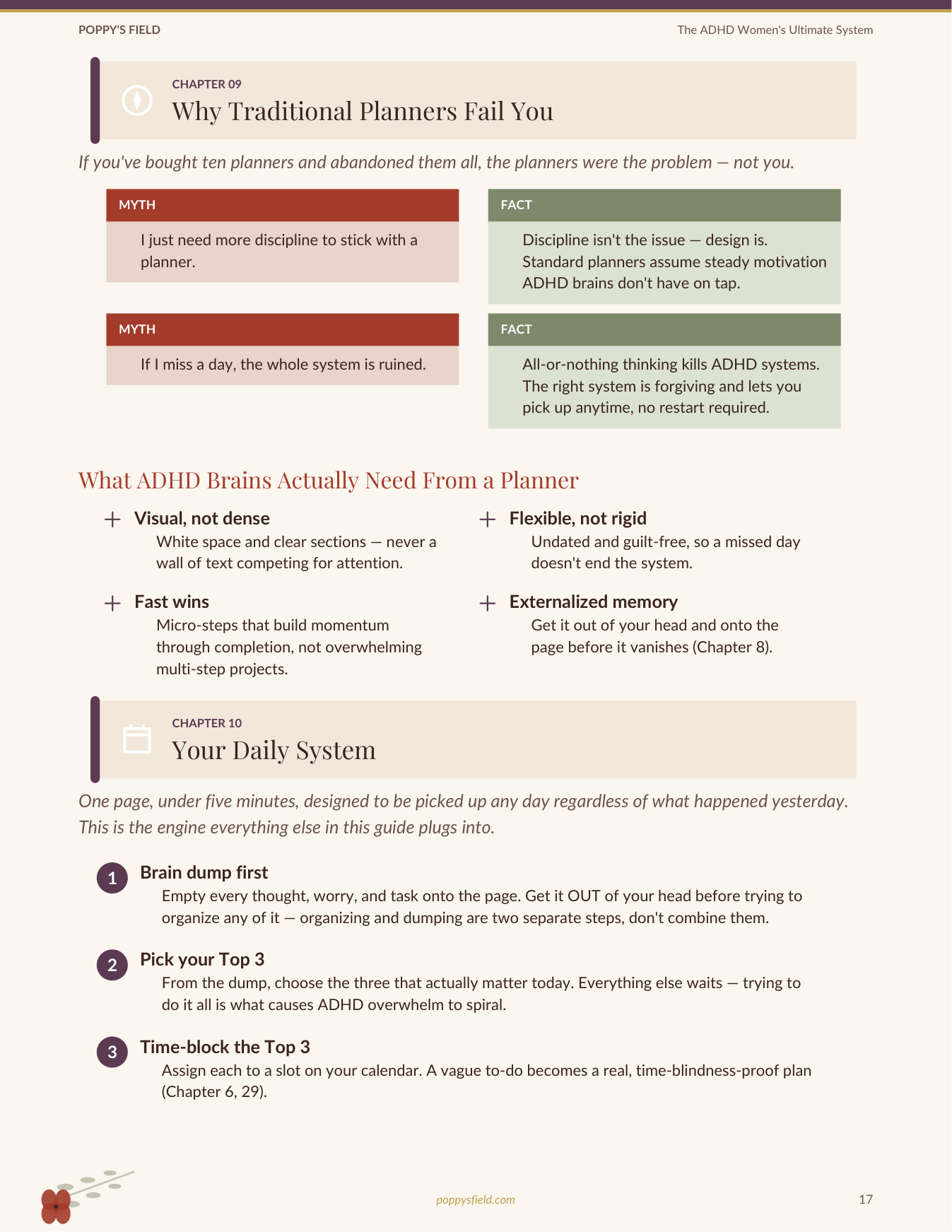ADHD Women's Ultimate Planner Bundle — Poppy's Field (preview 3)