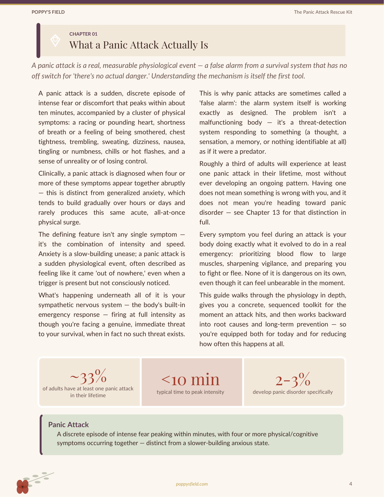 The Complete Anxiety & Panic Management System — Poppy's Field (preview 5)