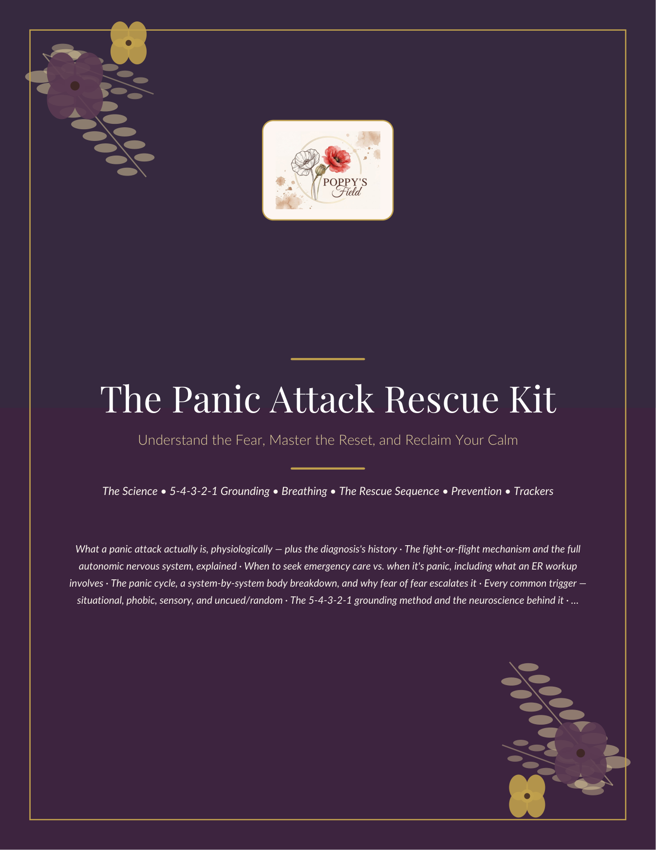 The Complete Anxiety & Panic Management System — Poppy's Field (preview 1)