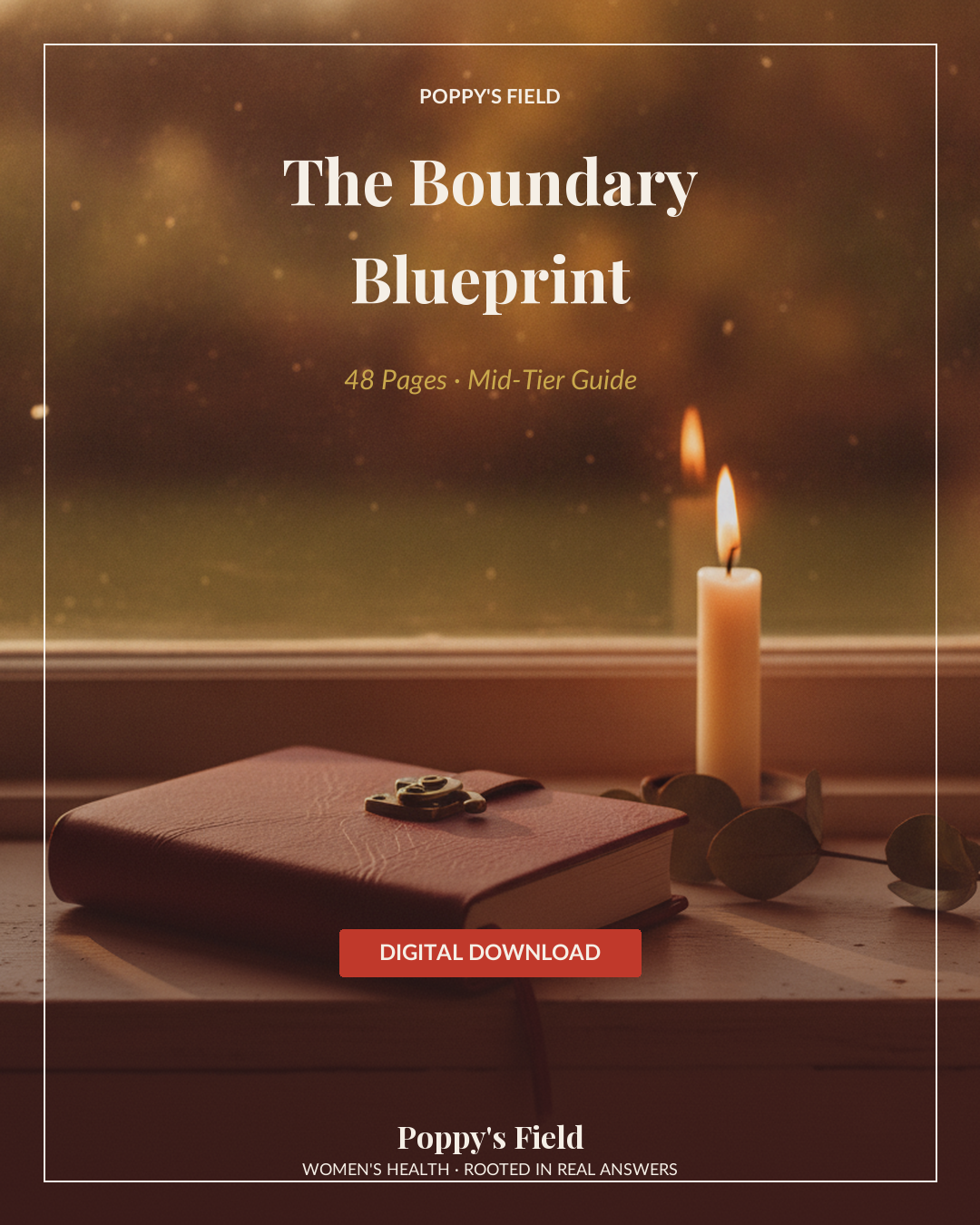The Boundary Blueprint | Script-Based Journal for Workplace Agency | People-Pleasers Guide | Instant Download — Poppy's Field (cover)