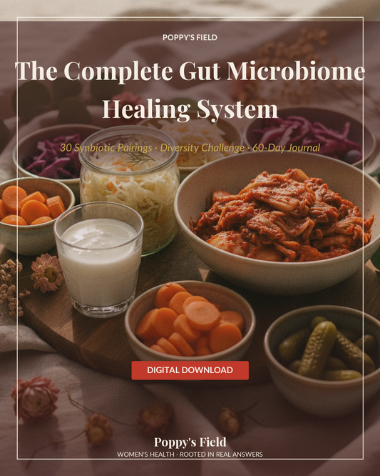 The Complete Gut Microbiome Healing System — Poppy's Field (hero)