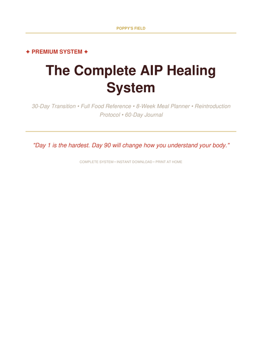 The Complete AIP Healing System — Poppy's Field (preview 1)