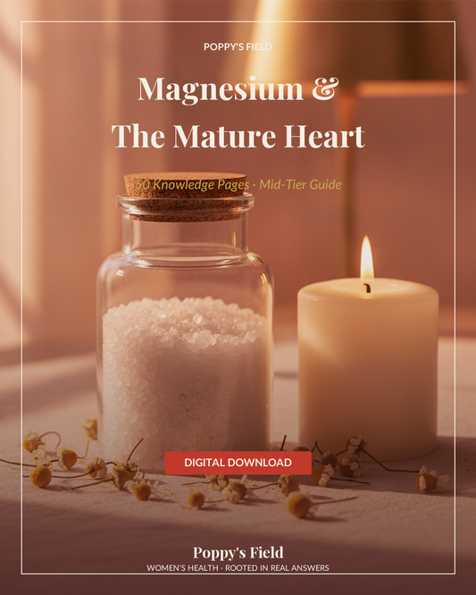 Magnesium & The Mature Heart | Supplementation Protocol for Women's Heart Health Palpitations Hypertension | Instant Download — Poppy's Field (cover)