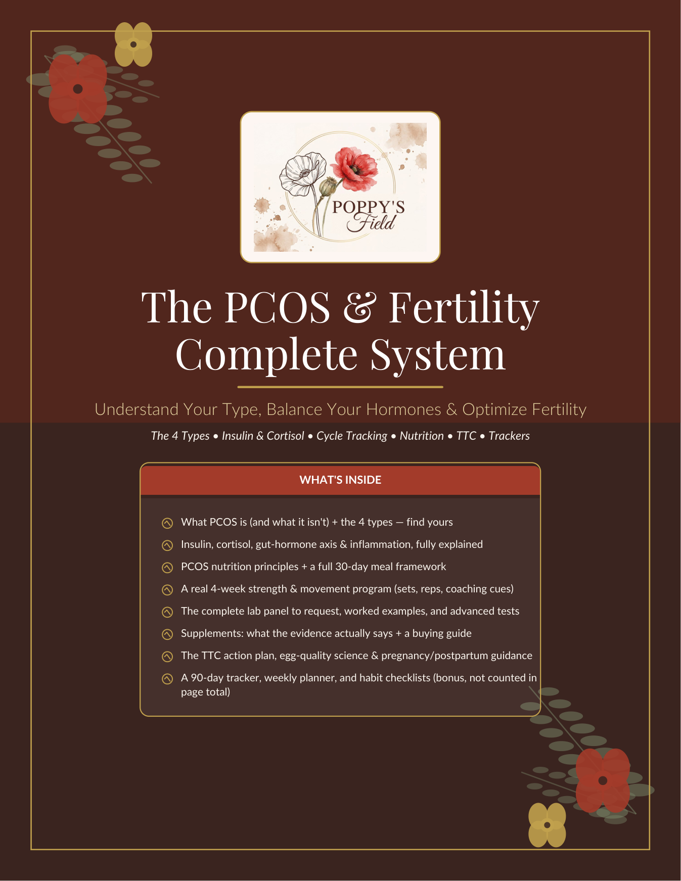 PCOS & Fertility Complete System — Poppy's Field (cover)