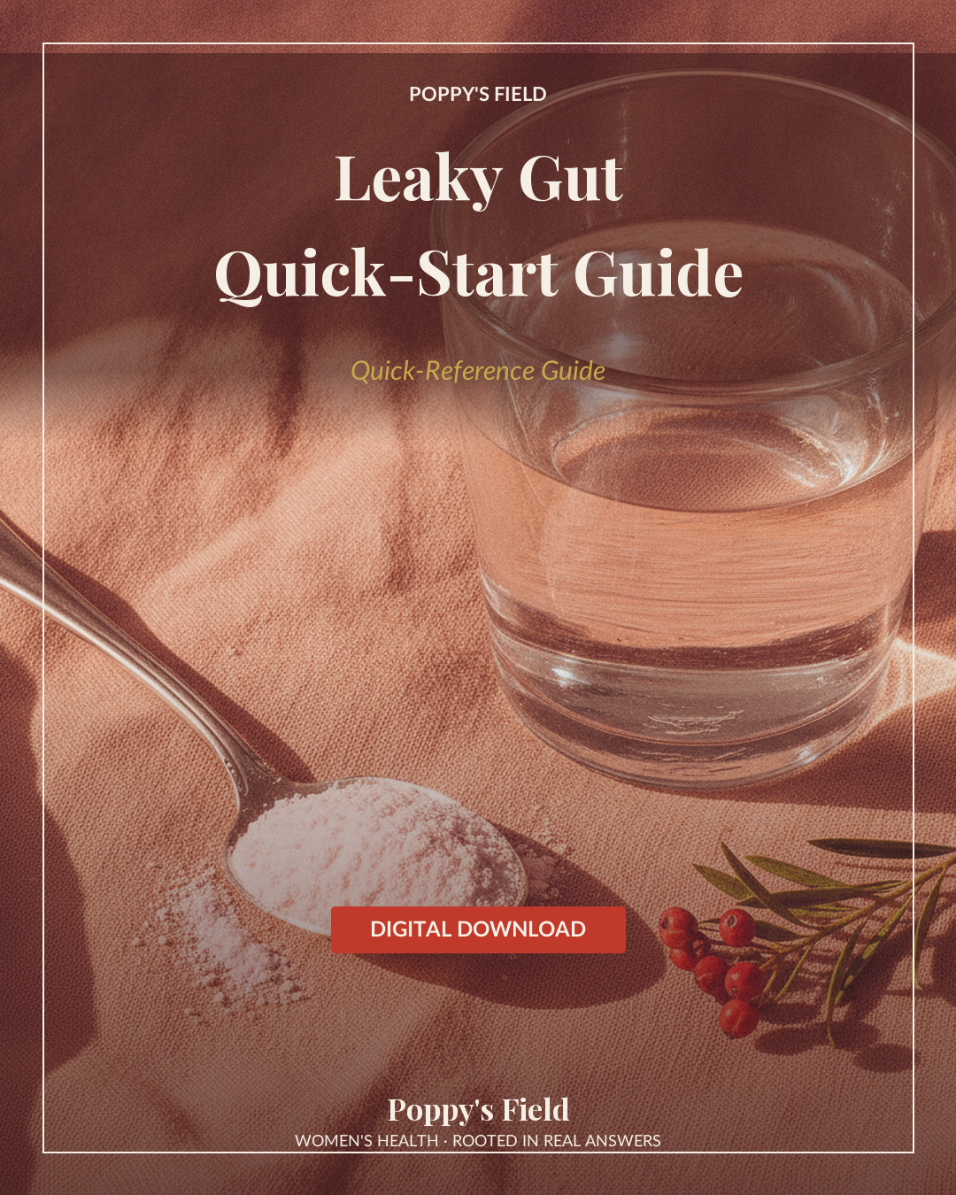 Leaky Gut Quick-Start Guide | 4R Protocol Gut Healing Foods First Steps | Instant Download — Poppy's Field (hero)