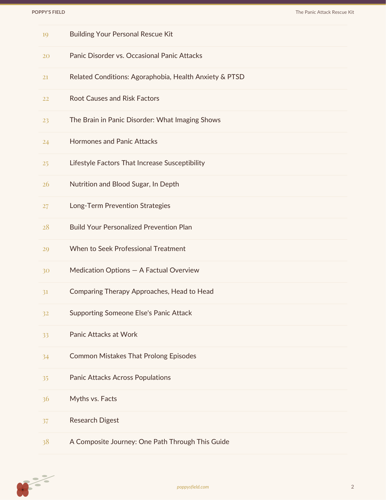 The Complete Anxiety & Panic Management System — Poppy's Field (preview 3)