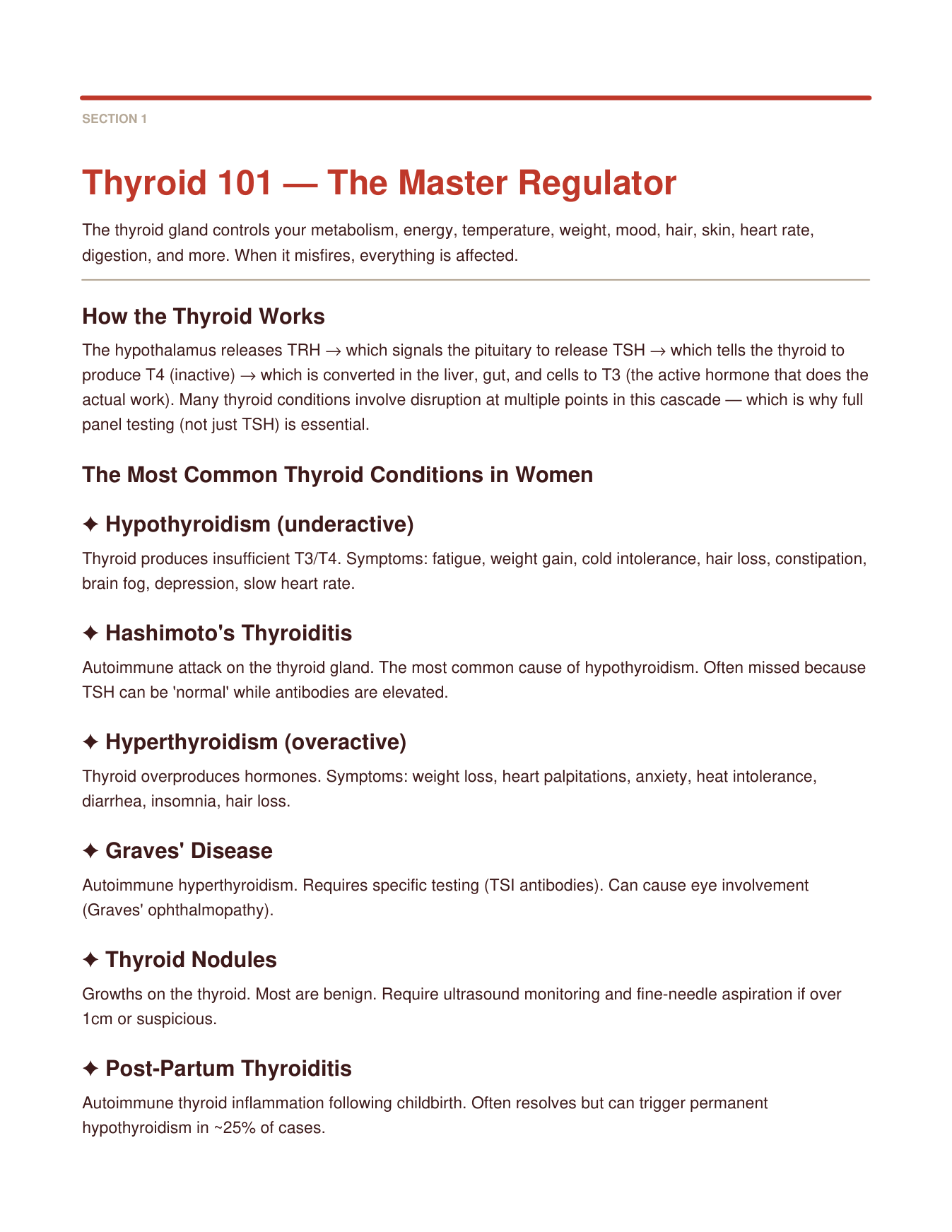 Thyroid Health Tracker and Guide | Lab Results Symptom Log Doctor Script — Poppy's Field