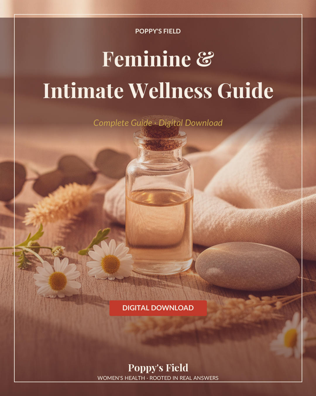 Feminine & Intimate Wellness Guide — Poppy's Field (hero mockup)