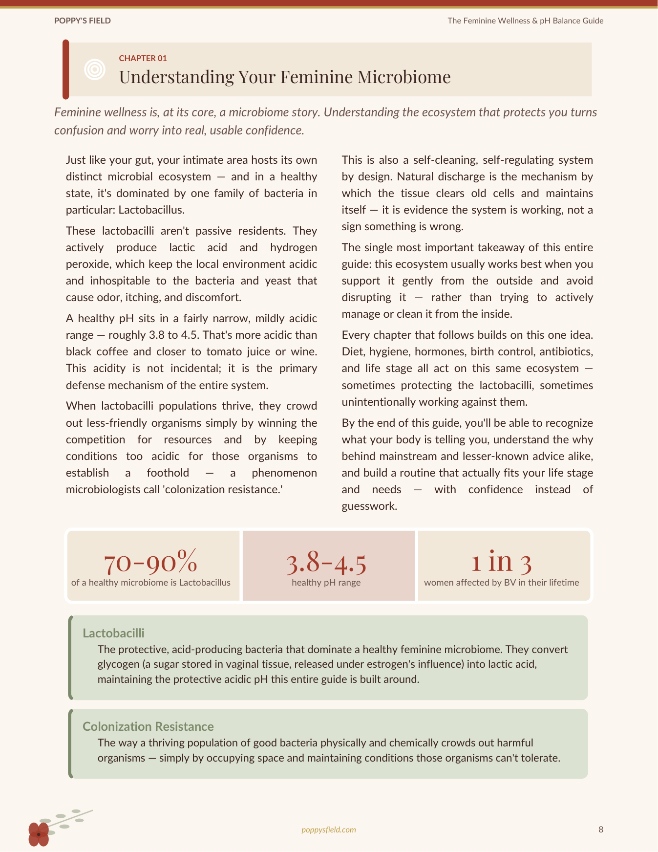 Vaginal Health & Hormonal Wellness Guide | pH Balance Intimate Health Tracker | Complete Women's Guide — Poppy's Field (preview 2)
