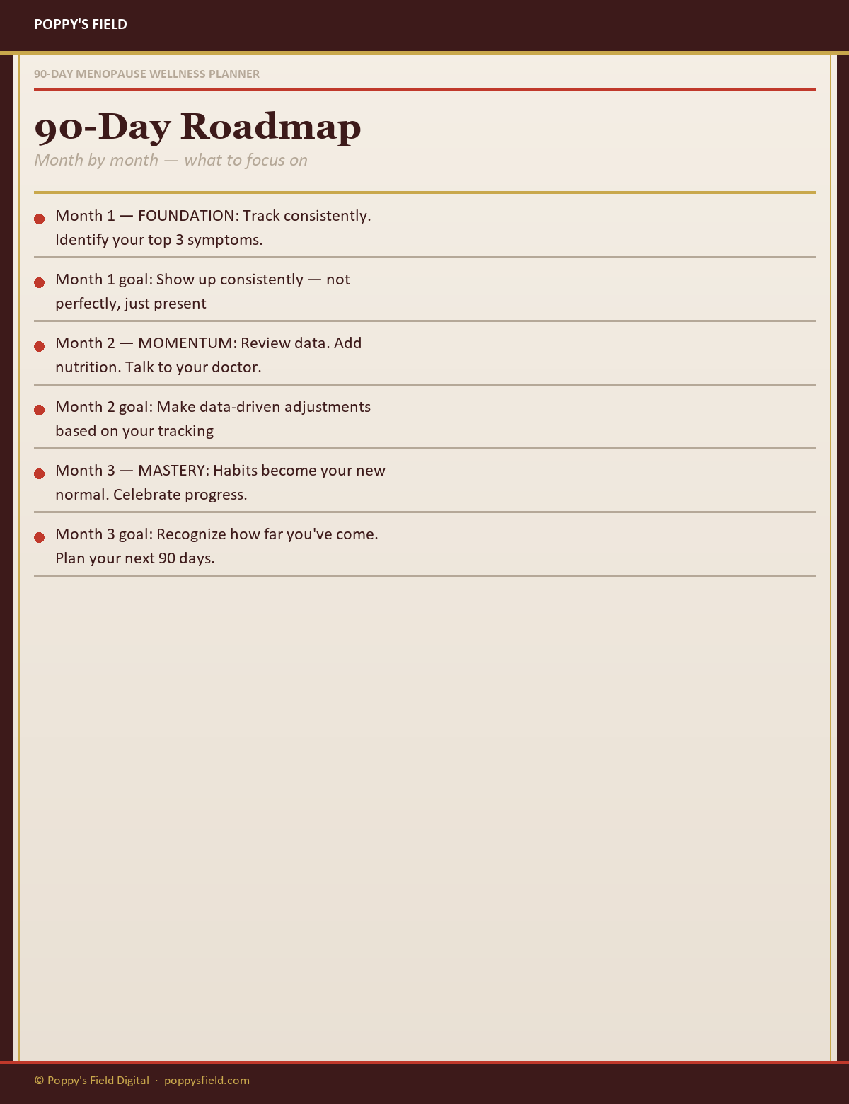 90-Day Menopause Wellness Planner | Daily Tracker Symptom Log Self-Care System | Women Over 40 | Instant Download