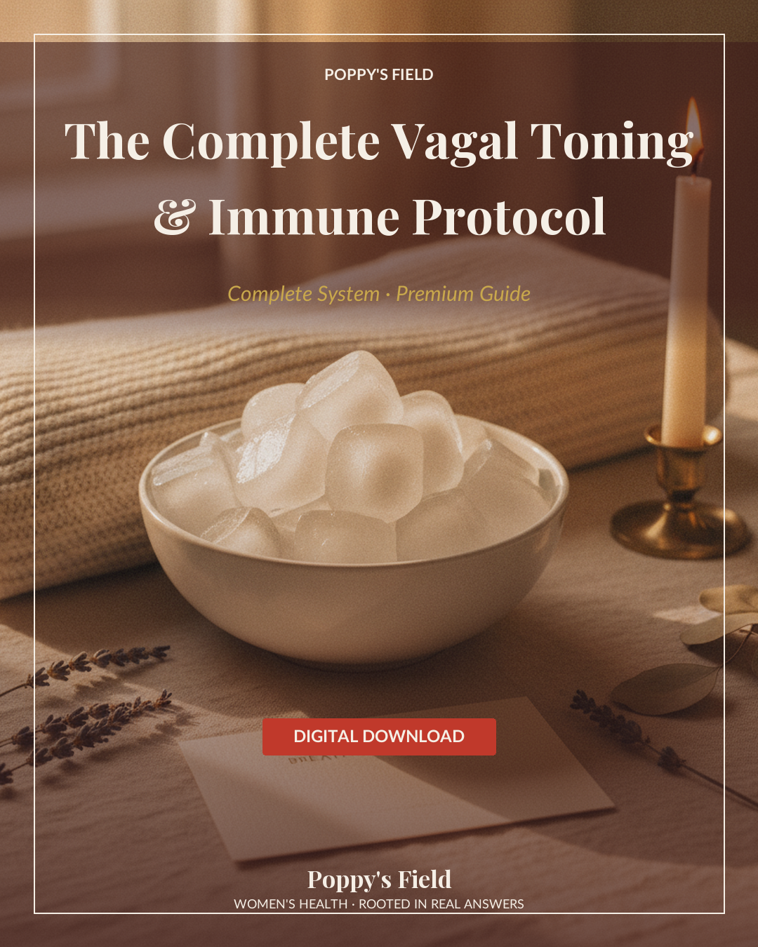 The Complete Vagal Toning & Immune Protocol — Poppy's Field (hero mockup)