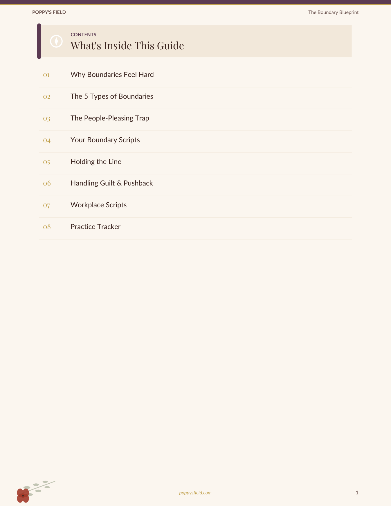 The Complete Boundary & People-Pleasing Recovery System — Poppy's Field (preview 2)
