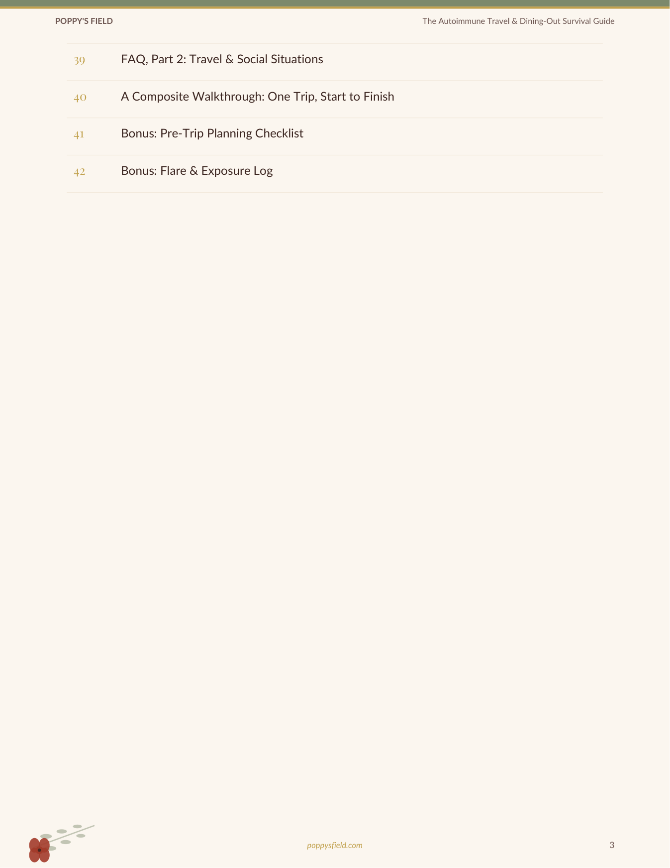The Complete Autoimmune Life Management System — Poppy's Field (preview 4)