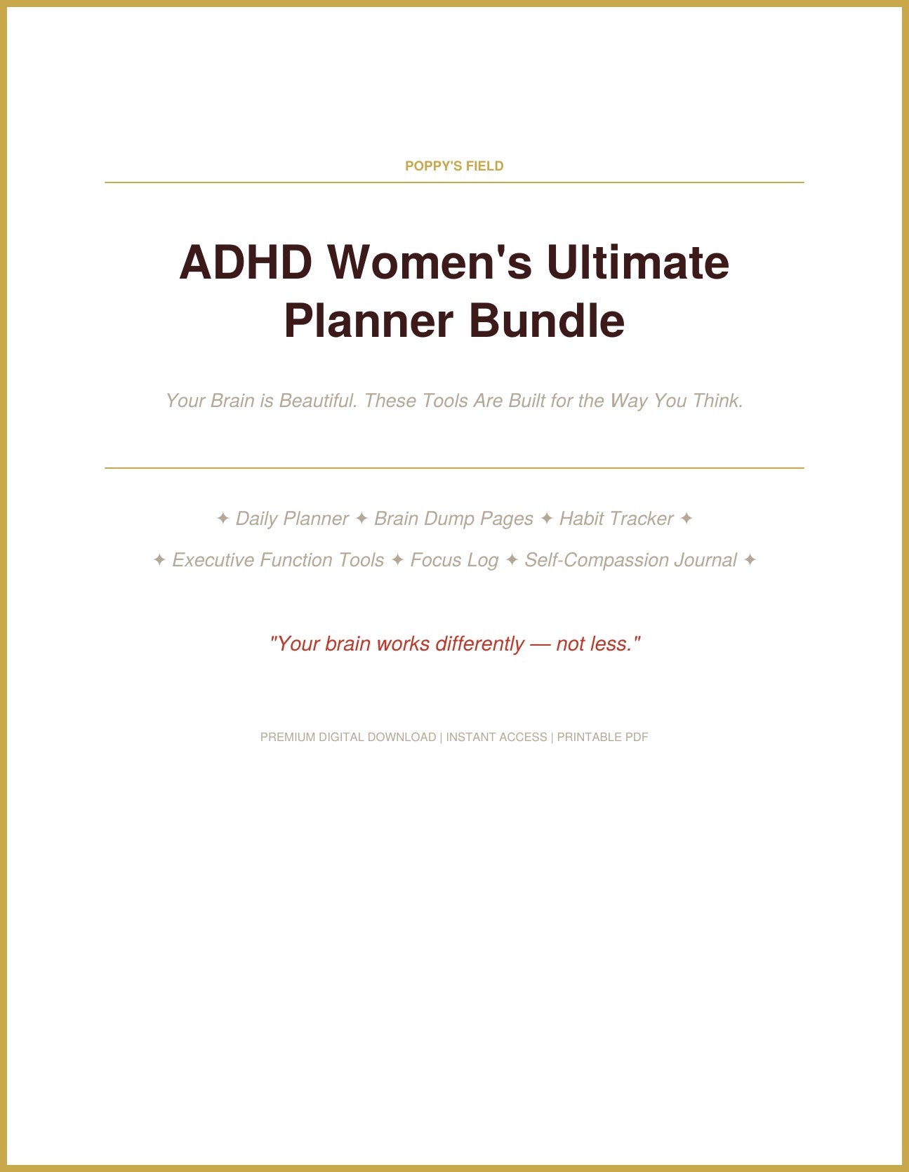 ADHD Women's Ultimate Planner Bundle Preview 1