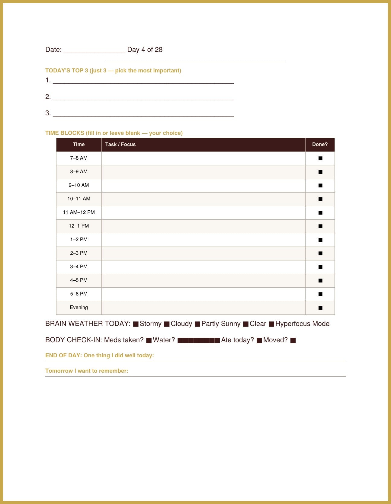 ADHD Women's Ultimate Planner Bundle Preview 4