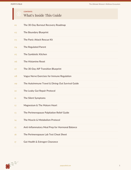 The Ultimate Women's Wellness Ecosystem | All 17 Guides Mental Health Gut Heart Hormones | Best Value | Instant Download — Poppy's Field (preview 1)