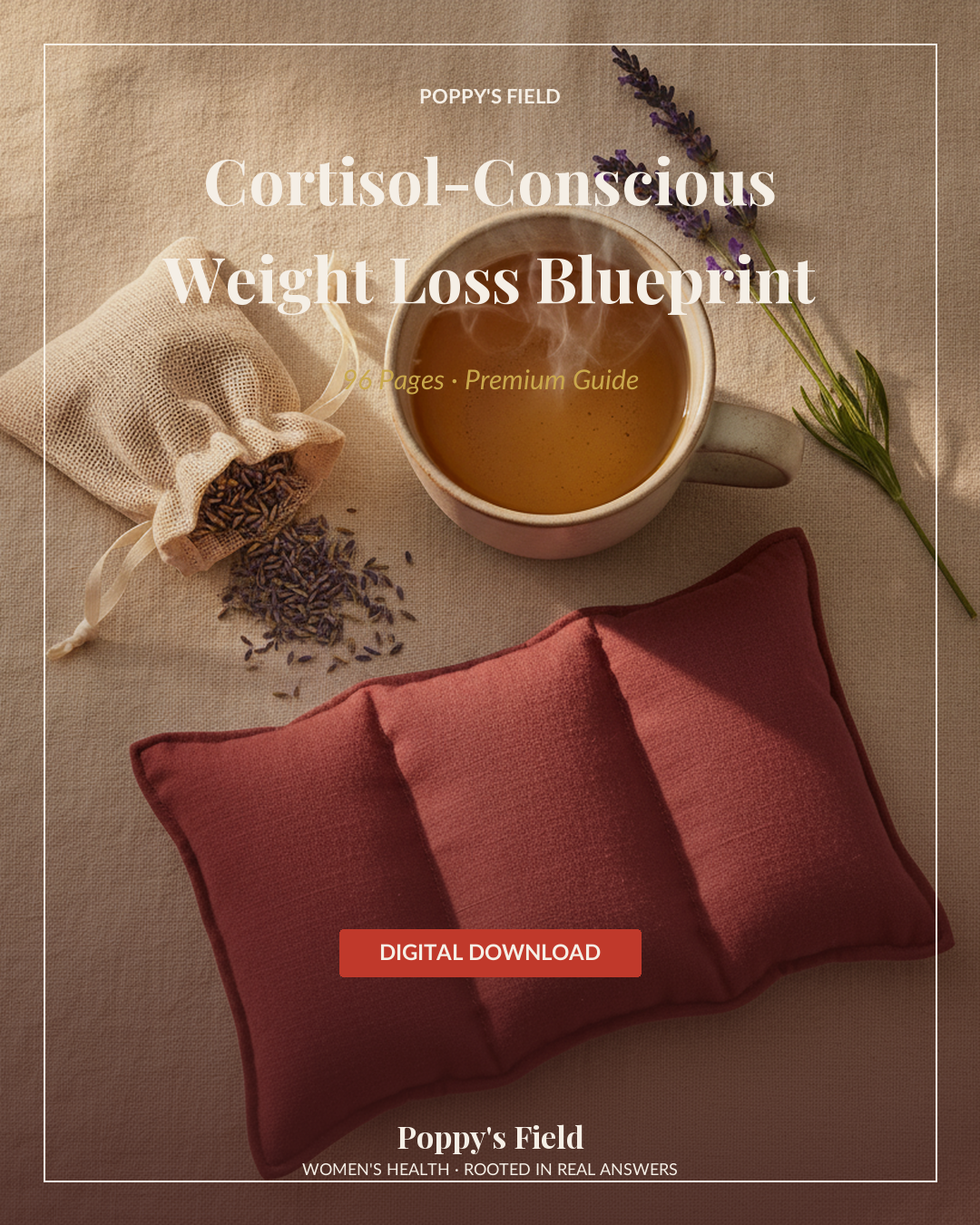 Cortisol-Conscious Weight Loss Blueprint — Poppy's Field (cover)