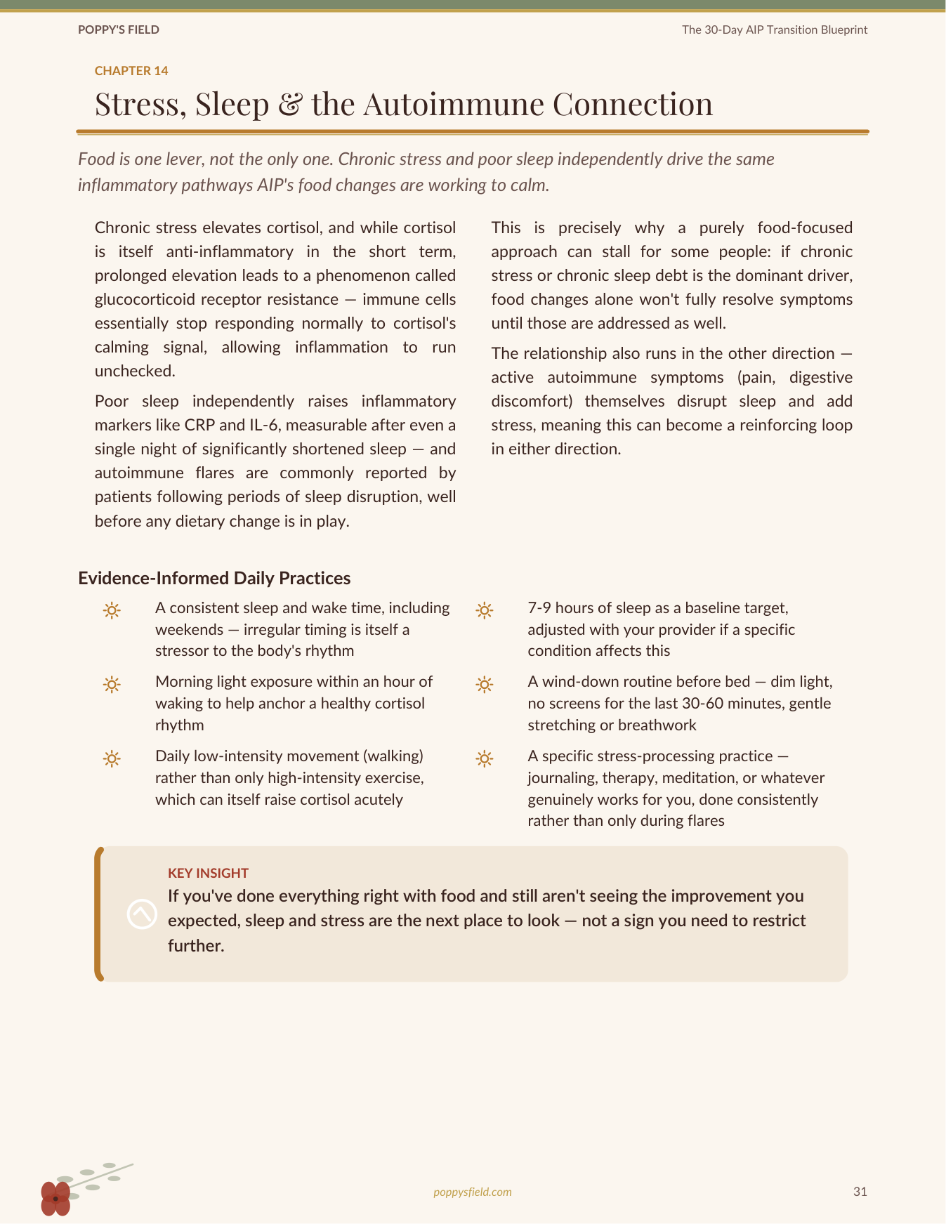 The 30-Day AIP Transition Blueprint | Autoimmune Protocol Elimination Diet Roadmap | Instant Download — Poppy's Field (preview 3)