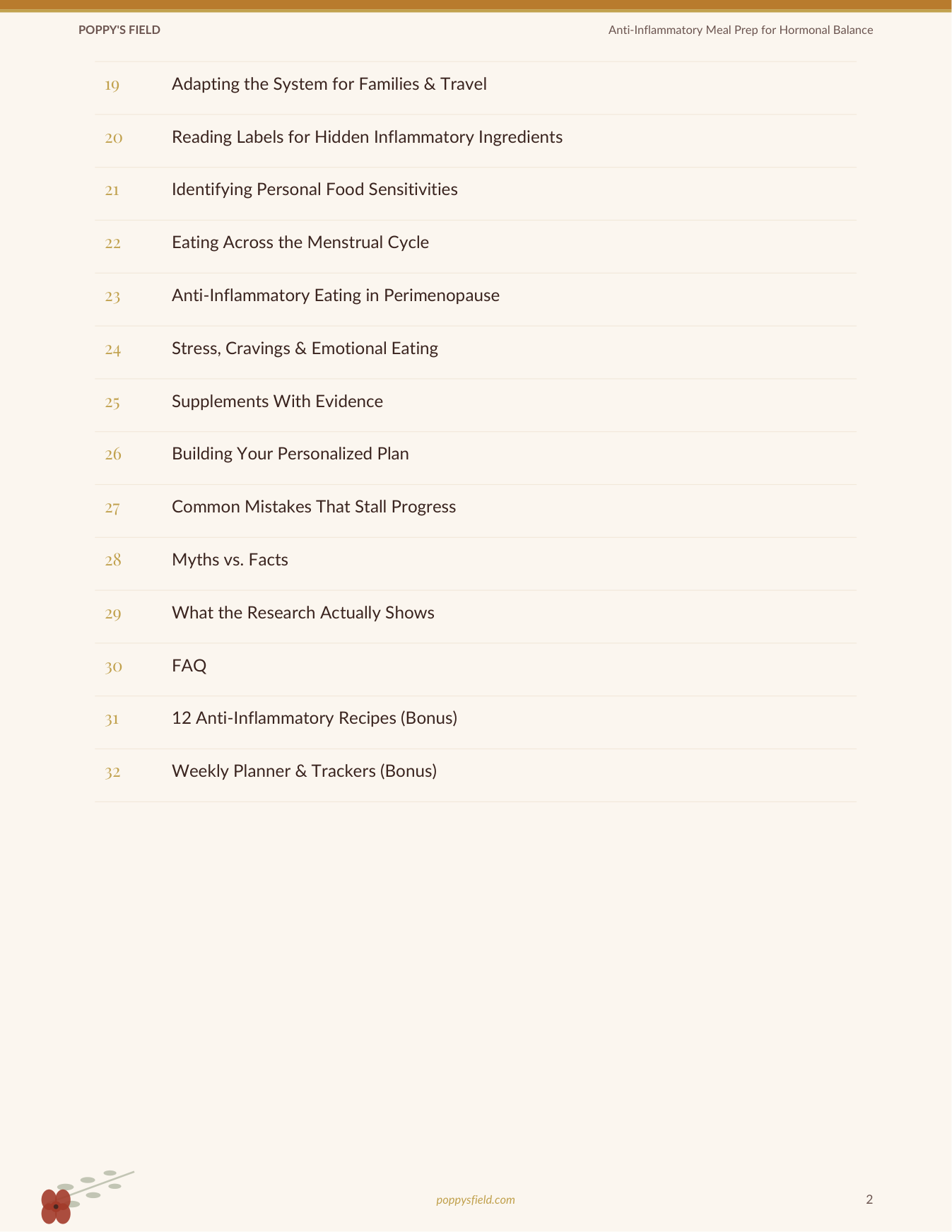 The Complete Anti-Inflammatory Hormone Reset System — Poppy's Field (preview 3)