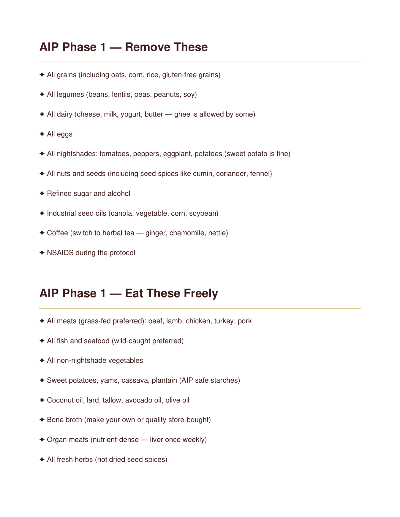 AIP Quick-Start Cheat Sheet | Autoimmune Protocol Phase 1 Food List First 7 Days | Instant Download — Poppy's Field (preview 2)
