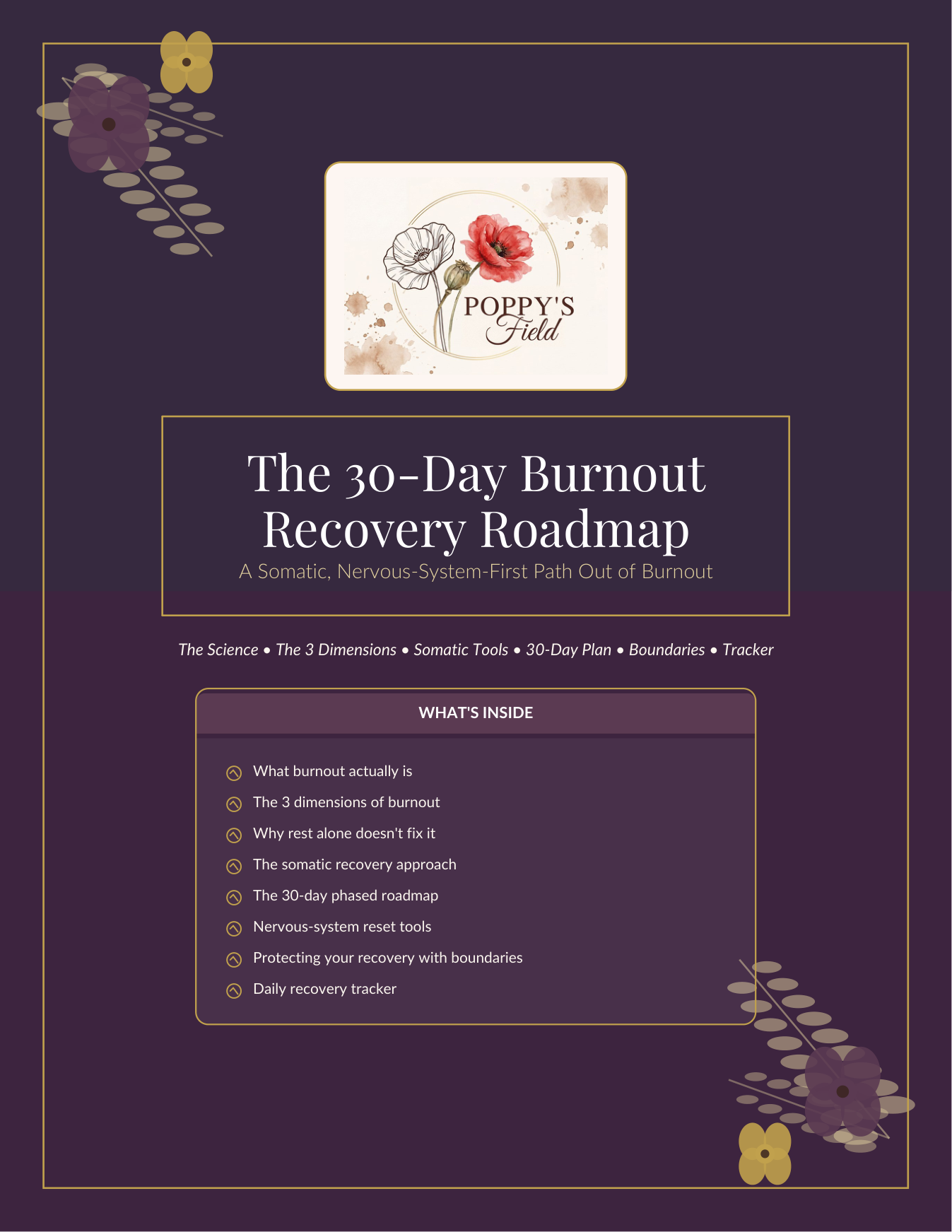 The Complete Burnout Recovery System — Poppy's Field (preview 1)