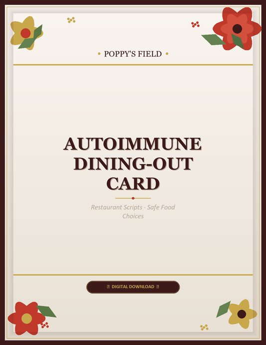 Autoimmune Dining-Out Card