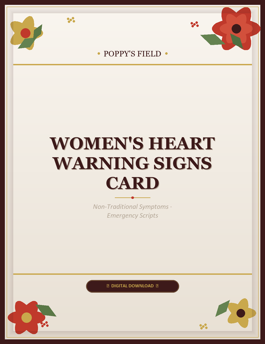 Women's Heart Warning Signs Card
