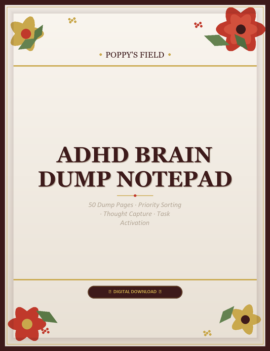 ADHD Brain Dump Notepad Cover