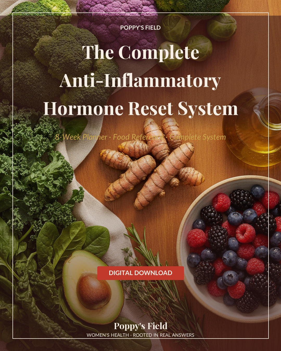 The Complete Anti-Inflammatory Hormone Reset System — Poppy's Field (hero)
