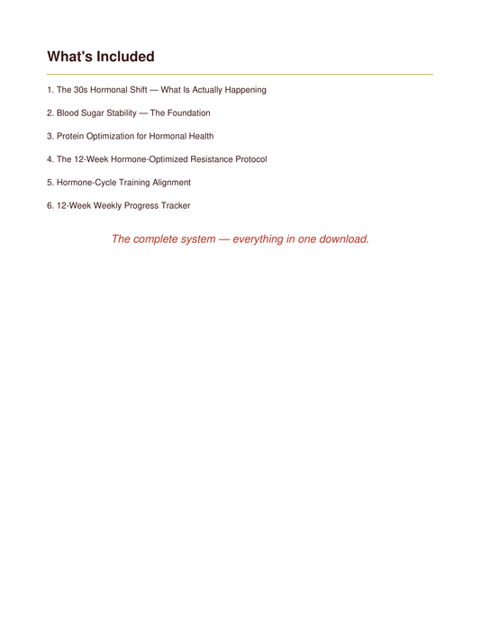The Complete Hormone & Metabolism Optimization System — Poppy's Field (preview 1)