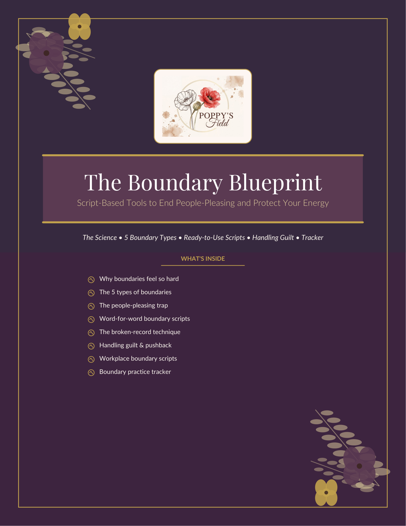 The Complete Boundary & People-Pleasing Recovery System — Poppy's Field (preview 1)