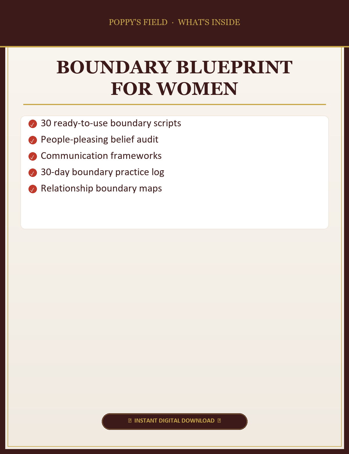 Boundary Blueprint for Women — What's Inside
