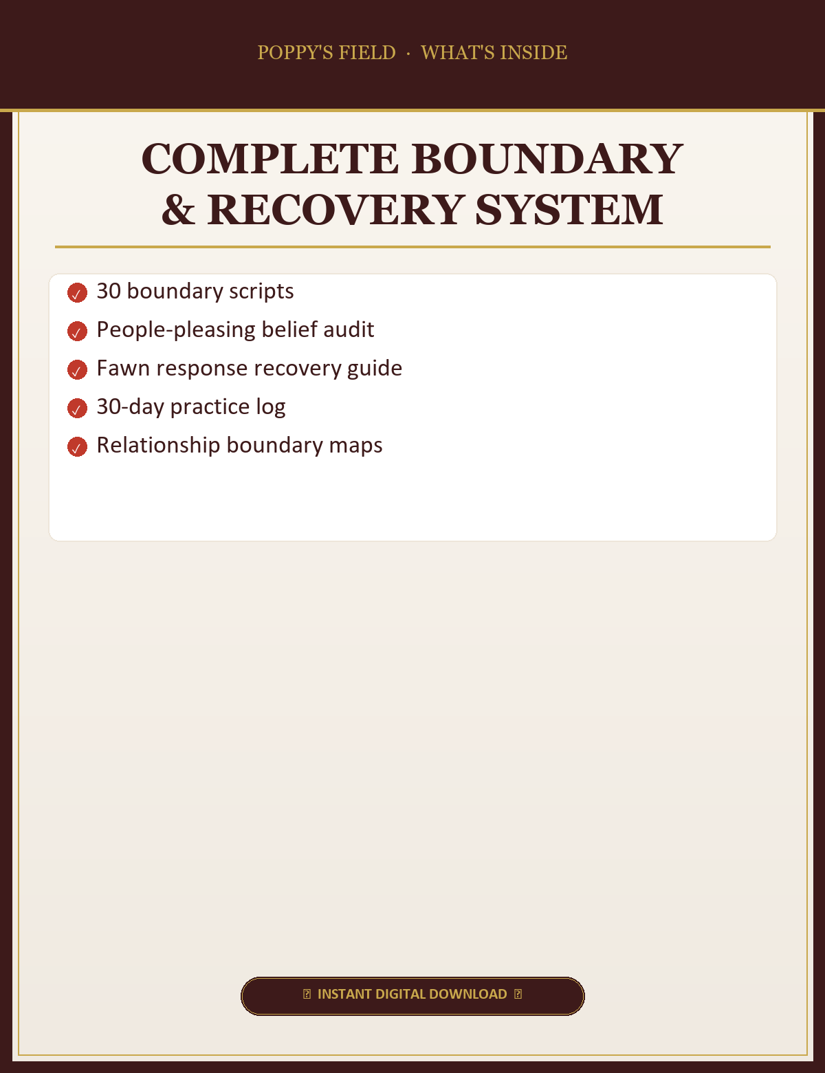 Complete Boundary & Recovery System — What's Inside