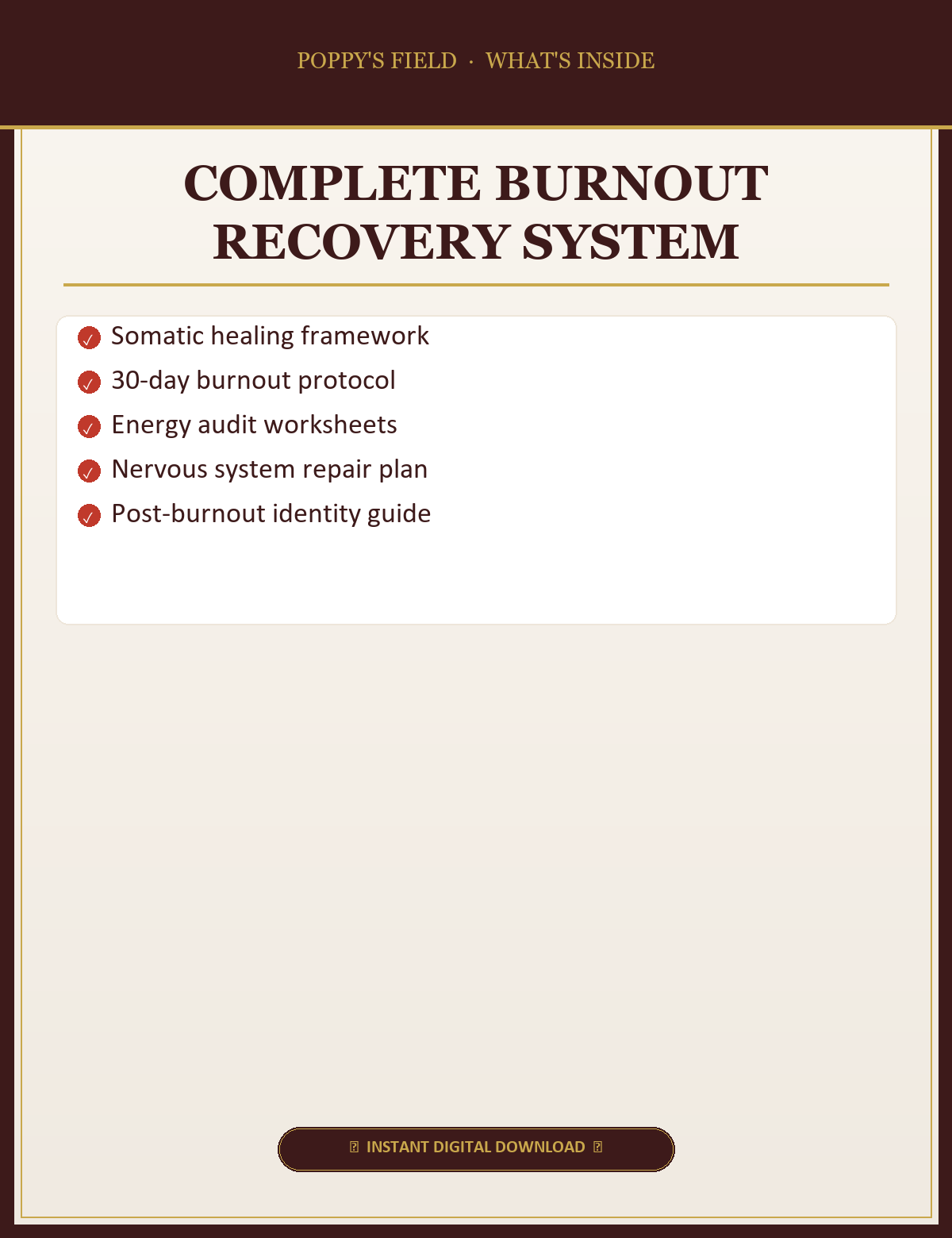 Complete Burnout Recovery System — What's Inside