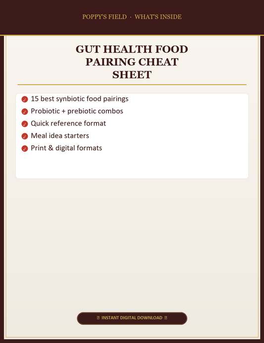 Gut Health Food Pairing Cheat Sheet — What's Inside