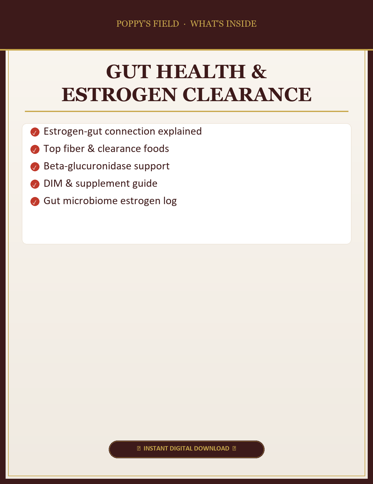 Gut Health & Estrogen Clearance — What's Inside