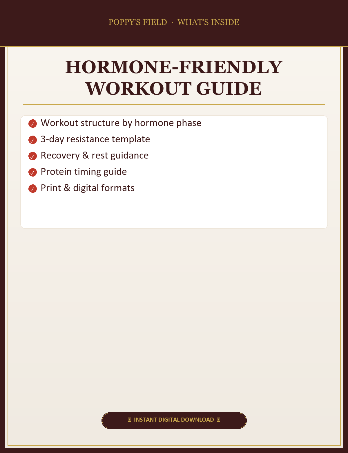 Hormone-Friendly Workout Guide — What's Inside